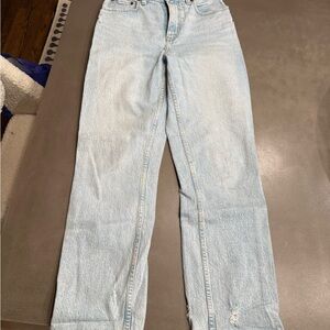 Abercrombie & Fitch Pale Blue Straight-Leg Women's Jeans